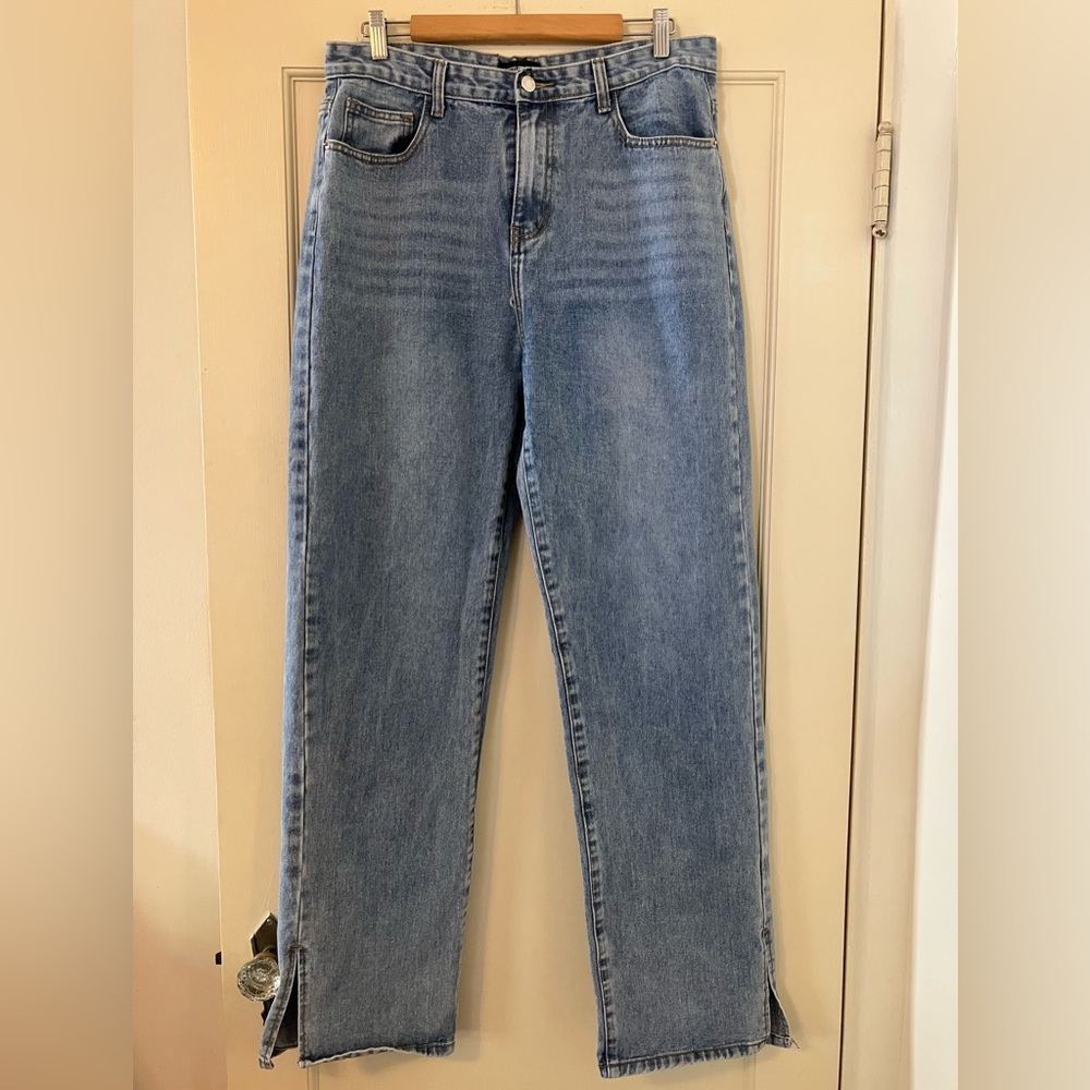 PrettyLittleThing Split Leg Jeans 16 UK/12 US - Picture 3 of 11